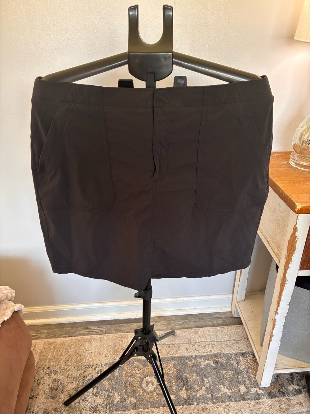 Eddie Bauer Black Mini Skirt with Front Pockets